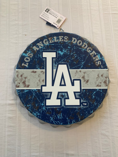 Los Angeles Dodgers MLB Wall Bottle Cap Sign 13” Forever Collectibles - Casey's Sports Store