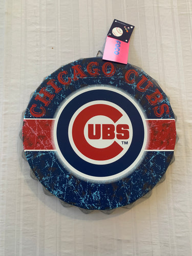 Chicago Cubs MLB Wall Bottle Cap Sign 13
