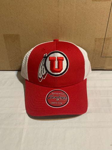 Utah Utes NCAA Zephyr Red One Size Adjustable Snapback Mesh Hat Cap - Casey's Sports Store