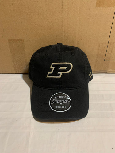Purdue Boilermakers NCAA Zephyr Black One Size Adjustable Soft Hat Cap - Casey's Sports Store