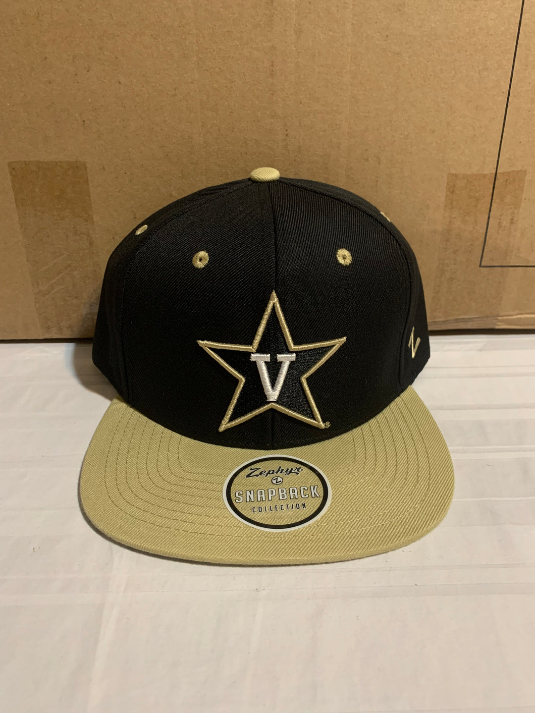 Vanderbilt Commodores NCAA Zephyr Black One Size Adjustable Snapback Hat Cap - Casey's Sports Store