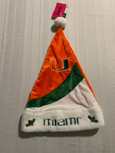 Miami Hurricanes NCAA Santa Hat Forever Collectibles - Casey's Sports Store