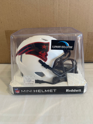 New England Patriots NFL Riddell Lunar Alternate Replica Mini Helmet - Casey's Sports Store