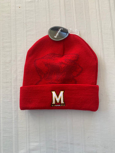 Maryland Terrapins NCAA Red Winter Beanie Knit Ski Cap Hat - Casey's Sports Store