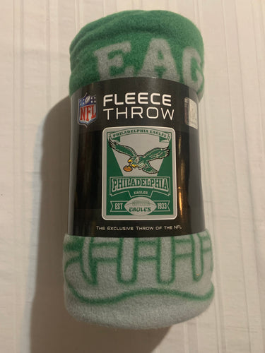 Philadelphia Eagles Throwback NFL Fleece Throw Blanket 50
