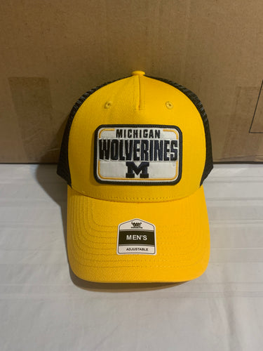 Michigan Wolverines NCAA Fan Favorite Yellow MVP Mesh Adjustable Snapback Hat - Casey's Sports Store