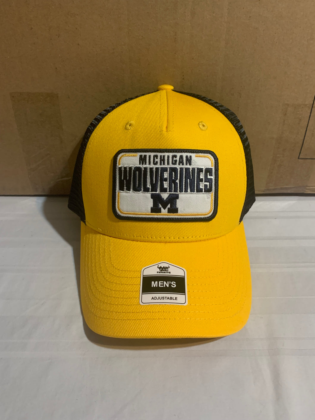 Michigan Wolverines NCAA Fan Favorite Yellow MVP Mesh Adjustable Snapback Hat - Casey's Sports Store