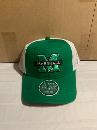 Marshall Thundering Herd NCAA Zephyr Green Adjustable Mesh Snapback Hat - Casey's Sports Store