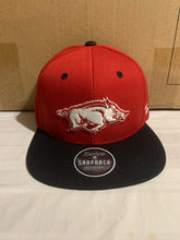 Load image into Gallery viewer, Arkansas Razorbacks NCAA Zephyr Red Two Tone Captain Snapback Hat - Casey&#39;s Sports Store
