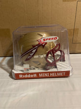Load image into Gallery viewer, Florida State Seminoles FSU NCAA Riddell Speed Gold Mini Helmet - Casey's Sports Store
