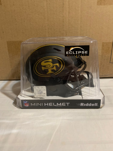 San Francisco 49ers NFL Riddell Speed Black Alternate Mini Helmet - Casey's Sports Store
