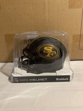 Load image into Gallery viewer, San Francisco 49ers NFL Riddell Speed Black Alternate Mini Helmet - Casey&#39;s Sports Store
