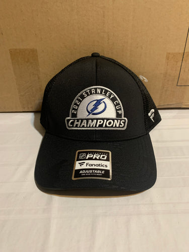 Tampa Bay Lightning NHL Fanatics '21 Stanley Cup Champions Black Adjustable Hat - Casey's Sports Store