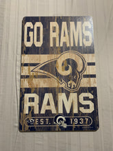 Load image into Gallery viewer, Los Angeles Rams NFL 17&quot; x 11&quot; Wood Decorative Indoor Sign Wincraft - Casey&#39;s Sports Store
