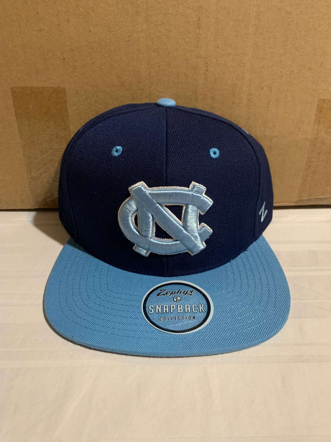North Carolina Tar Heels NCAA Zephyr Blue Two Tone Captain Snapback Hat - Casey's Sports Store