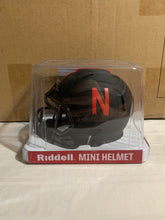 Load image into Gallery viewer, Nebraska Cornhuskers NCAA Riddell Speed Black Alternate Mini Helmet - Casey's Sports Store
