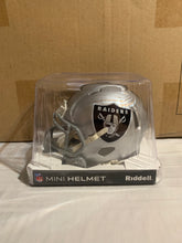 Load image into Gallery viewer, Las Vegas Raiders NFL Riddell Speed Silver Replica Mini Helmet - Casey&#39;s Sports Store

