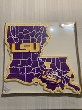 Load image into Gallery viewer, LSU Tigers NCAA 18" State Design Wall Decorative Sign Evergreen Enterprises - Casey's Sports Store
