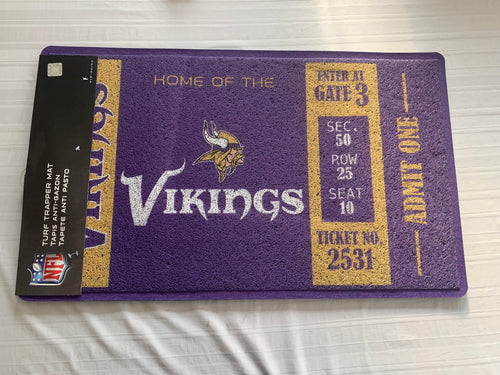 Minnesota Vikings NFL Indoor/Outdoor Turf Rug 18” X 30” Evergreen Enterprises - Casey's Sports Store