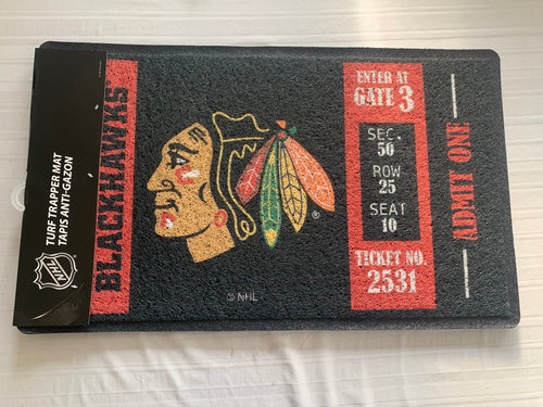 Chicago Blackhawks NHL Indoor/Outdoor Turf Rug 18