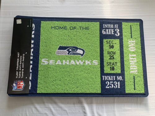 Seattle Seahawks NFL Indoor/Outdoor Turf Rug 18” X 30” Evergreen Enterprises - Casey's Sports Store