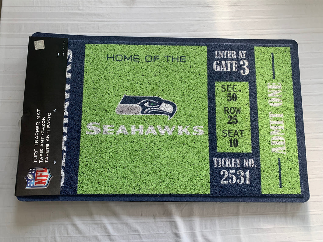 Seattle Seahawks NFL Indoor/Outdoor Turf Rug 18” X 30” Evergreen Enterprises - Casey's Sports Store