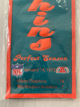 Load image into Gallery viewer, Miami Dolphins NFL Super Bowl VII Heritage Banner Embroidered Wool 8&quot; X 32&quot; - Casey&#39;s Sports Store
