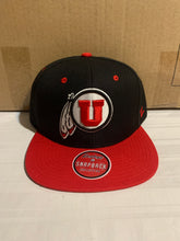 Load image into Gallery viewer, Utah Utes NCAA Zephyr Black Two Tone Captain Snapback Hat - Casey&#39;s Sports Store
