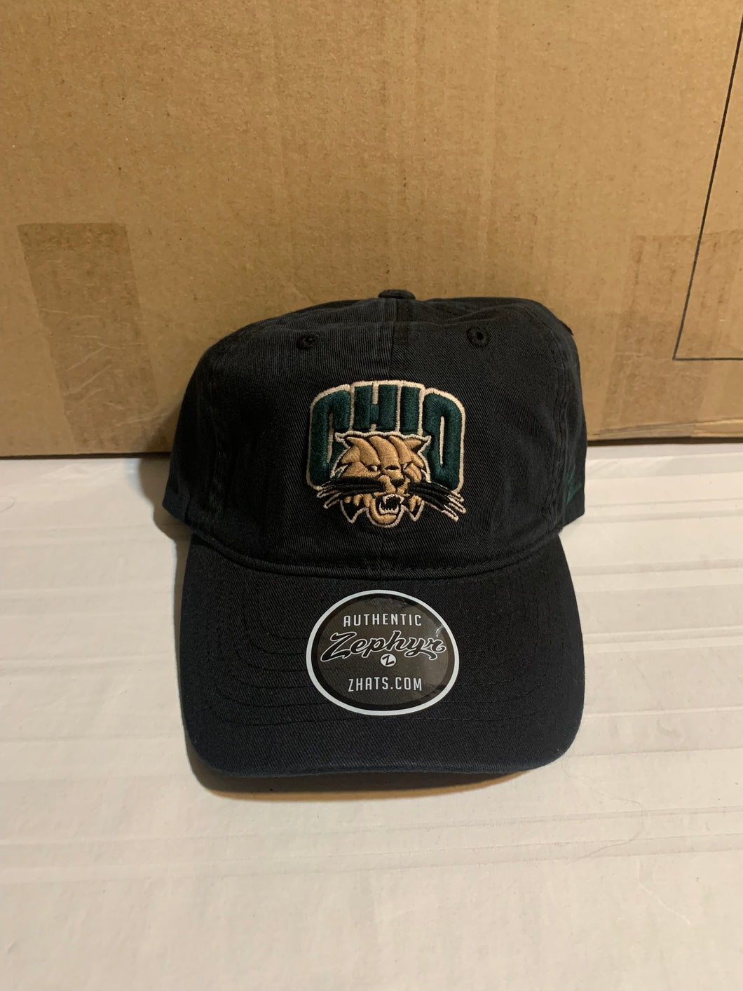 Ohio Bobcats NCAA Zephyr Black Clean Up Strapback Adjustable Hat - Casey's Sports Store
