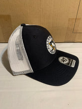 Load image into Gallery viewer, Pittsburgh Penguins NHL &#39;47 Brand Throwback Navy Adjustable Snapback Mesh Hat - Casey&#39;s Sports Store
