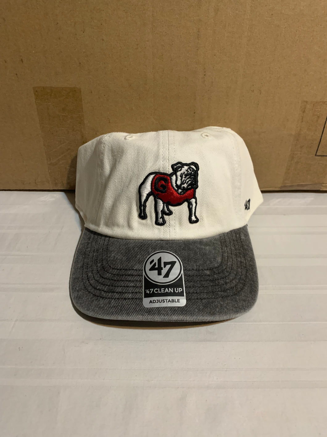 Georgia Bulldogs NCAA '47 Brand Throwback White Clean Up One Size Adjustable Hat - Casey's Sports Store