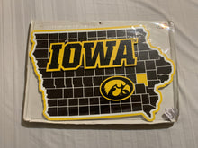 Load image into Gallery viewer, Iowa Hawkeyes NCAA 19" x 13" State Design Wall Decorative Sign Evergreen - Casey's Sports Store
