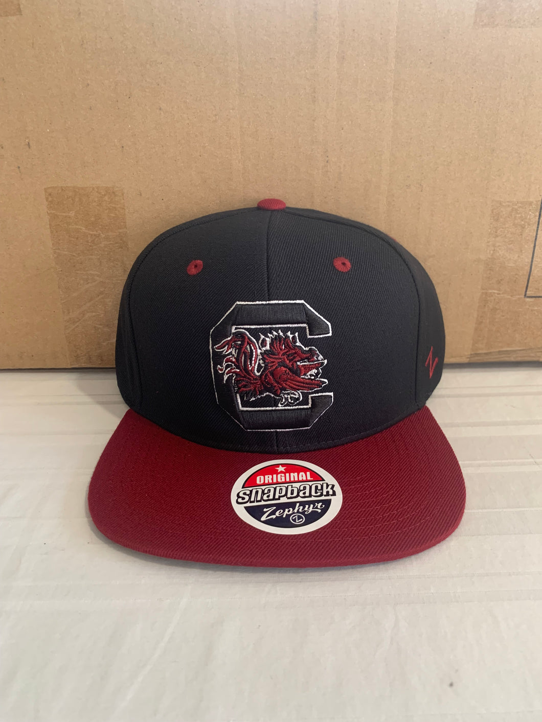 South Carolina Gamecocks NCAA Zephyr Black Two Tone Adjustable Snapback Hat - Casey's Sports Store