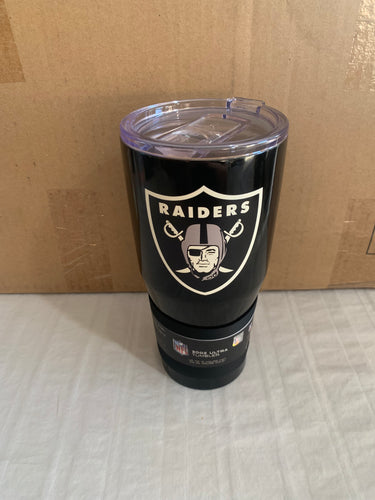 Las Vegas Raiders NFL 30oz Letterman Black Tumbler Cup Mug Boelter Brands - Casey's Sports Store
