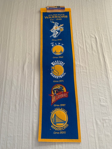 Golden State Warriors NBA Heritage Banner Embroidered Wool 8