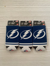 Load image into Gallery viewer, Tampa Bay Lightning NHL Set Of 3 2-Sided Slim Can Koozies Coozies Cooler - Casey&#39;s Sports Store
