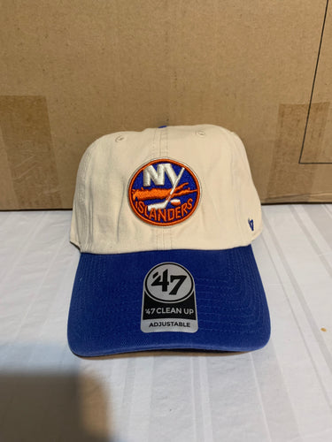 New York Islanders NHL '47 Brand Clean Up Natural Two Tone Adjustable Hat - Casey's Sports Store