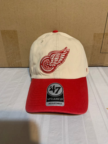 Detroit Red Wings NHL '47 Brand Clean Up Natural Two Tone Adjustable Hat - Casey's Sports Store