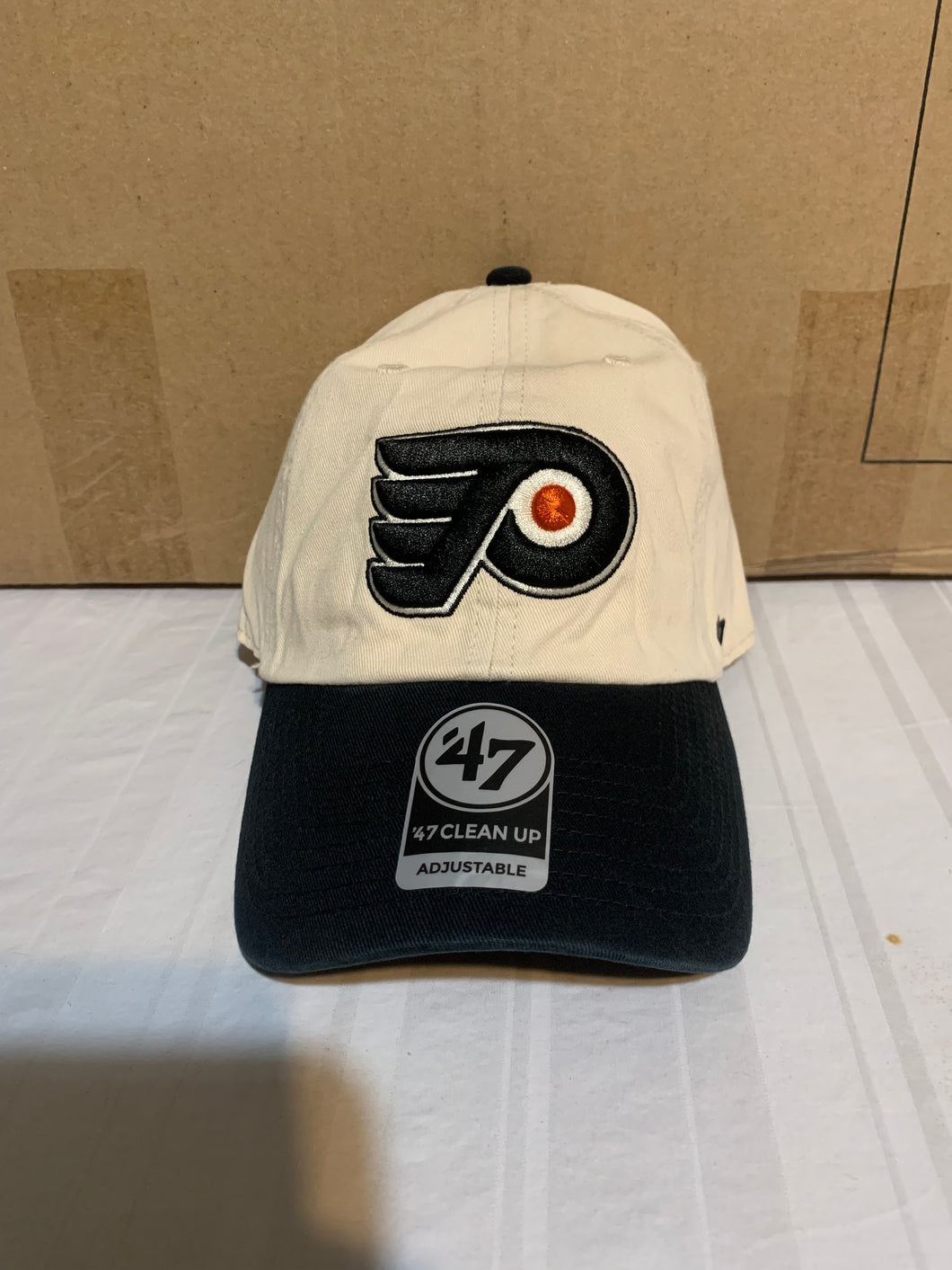 Philadelphia Flyers NHL '47 Brand Clean Up Natural Two Tone Adjustable Hat - Casey's Sports Store