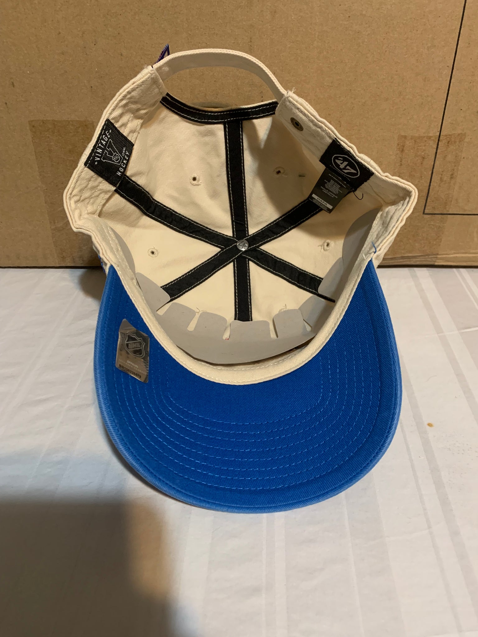 St. Louis Blues NHL '47 Brand Throwback Natural Two Tone Clean Up  Adjustable Hat