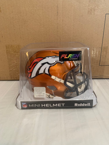 Denver Broncos NFL Riddell Orange Replica Mini Helmet Flash Alternate - Casey's Sports Store