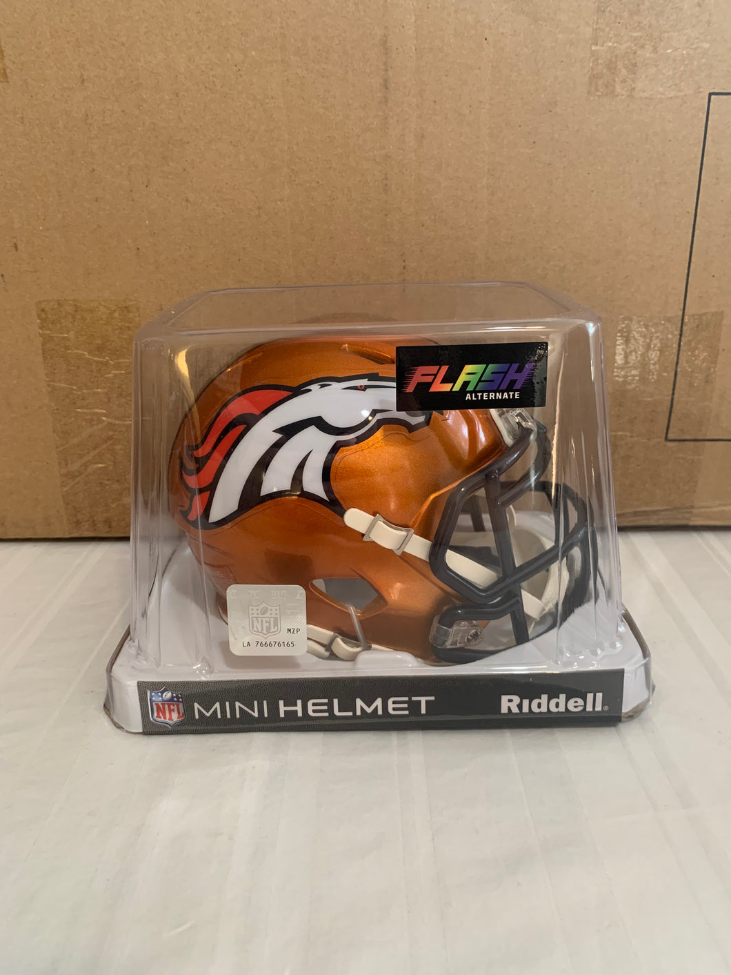 Denver Broncos NFL Riddell Orange Replica Mini Helmet Flash Alternate - Casey's Sports Store