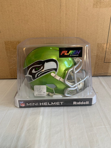 Seattle Seahawks NFL Riddell Green Replica Mini Helmet Flash Alternate - Casey's Sports Store