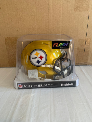 Pittsburgh Steelers NFL Riddell Yellow Replica Mini Helmet Flash Alternate - Casey's Sports Store