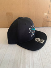 Load image into Gallery viewer, San Jose Sharks NHL &#39;47 Brand Black Adjustable Captain Snapback Hat - Casey&#39;s Sports Store
