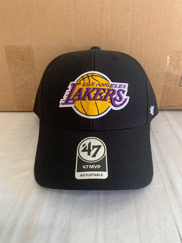 Los Angeles Lakers NBA '47 Brand Black MVP Adjustable Cap Hat - Casey's Sports Store