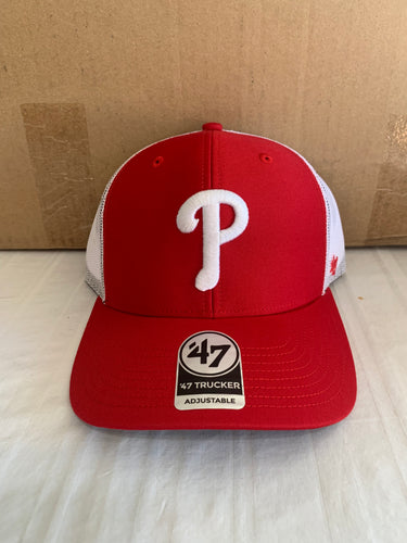 Philadelphia Phillies MLB '47 Brand Red Trucker Mesh Adjustable Hat - Casey's Sports Store