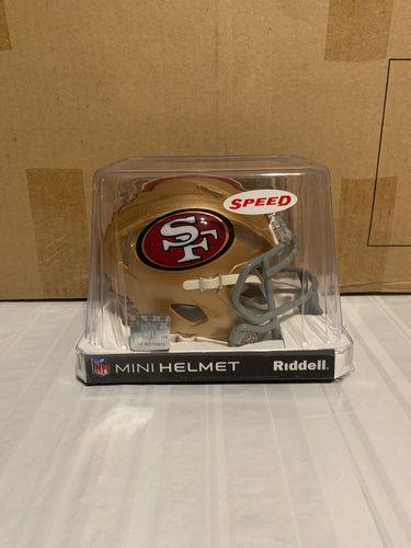 San Francisco 49ers NFL Riddell Speed Gold Mini Helmet - Casey's Sports Store