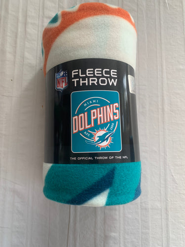 Miami Dolphins NFL Fleece Throw Blanket 50
