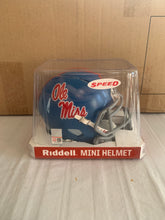 Load image into Gallery viewer, Ole Miss Rebels NCAA Riddell Speed Powder Blue Mini Helmet - Casey's Sports Store

